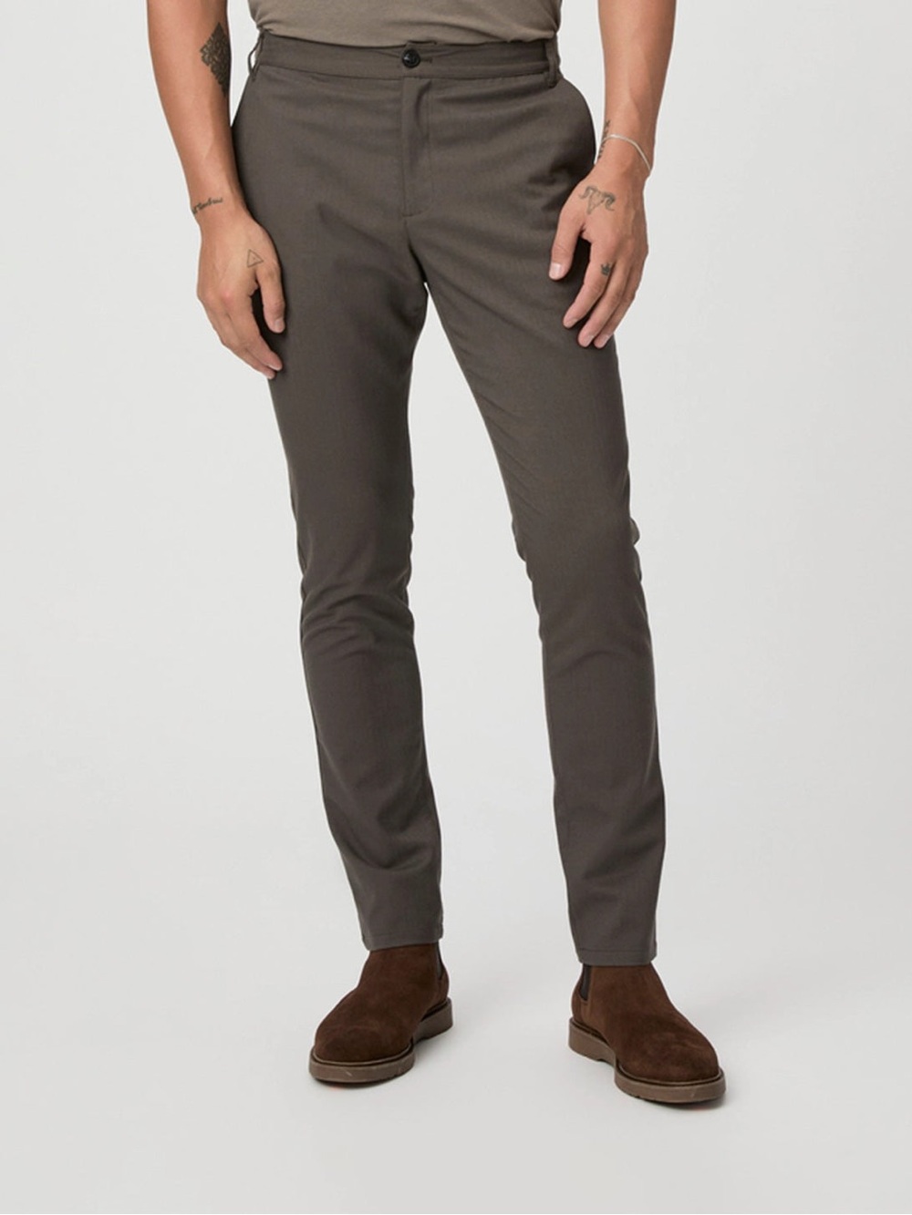 PAIGE GREY Stafford Tapered-Leg Performance Hybrid Trousers W30
